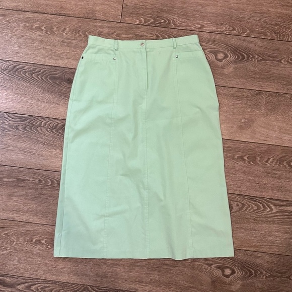 Dan Joyce Vintage Maxi Mint Green  Pencil Skirt 14 - Picture 7 of 11